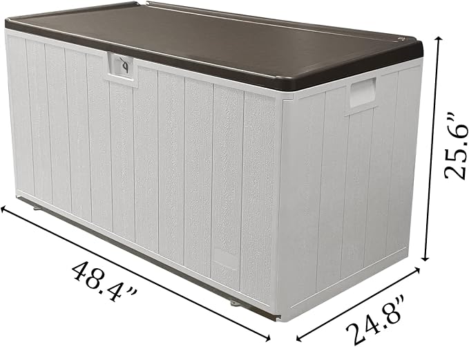 110 Pro Gallon Resin Deck Box, Waterproof Outdoor Storage Bin - Image 3