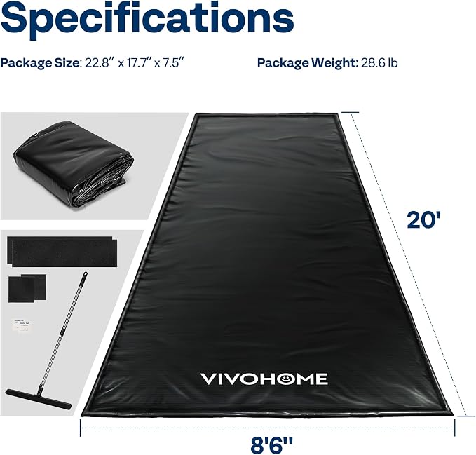 VIVOHOME Containment Mat with Stay Put Corner, PVC Garage Mats - Image 8