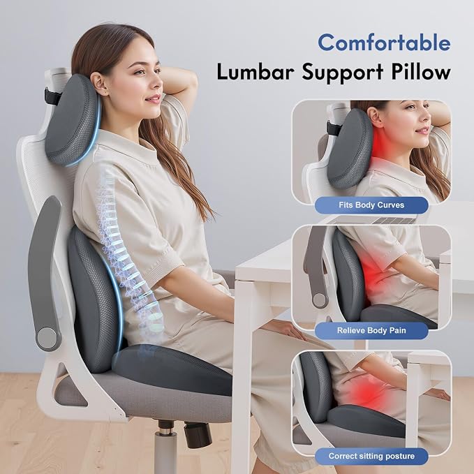 FLORICH Seat Cushion and Lumbar Support Pillow - Image 4