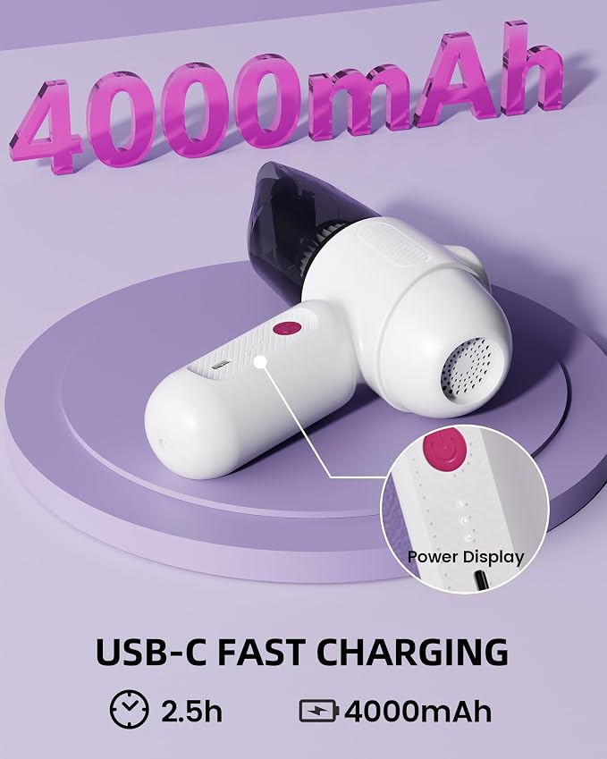 Car Vacuum V6 Pro, Cordless Handheld Vacuum - Image 4