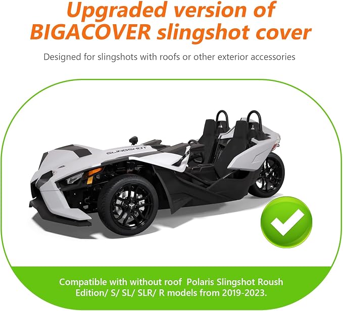 Full Cover Compatible with Polaris Slingshot with Roof, 420D Oxford Cloth - Image 6