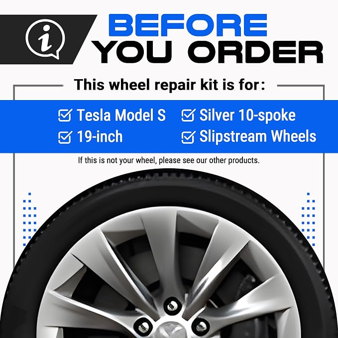 Premium Tesla Wheel Curb Rash Repair Kit - Image 2