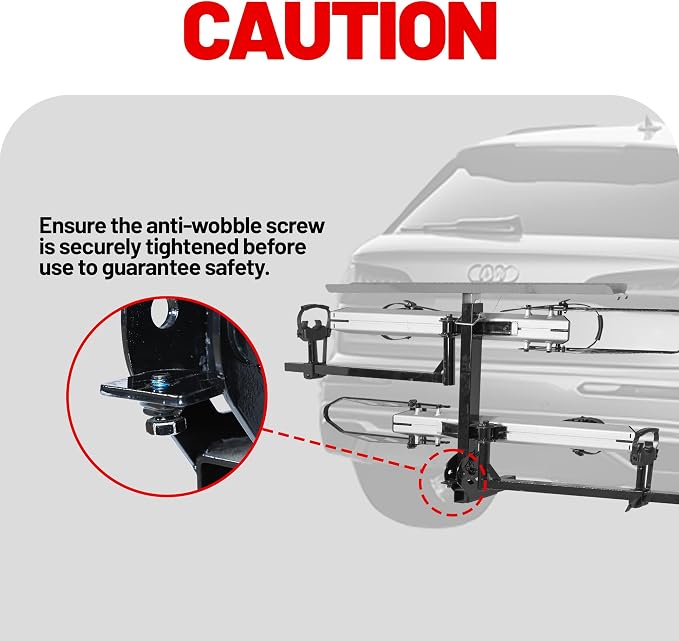 Hitch Mount Bike Rack with Ramp, 200 LB Capacity fits Cars, Trucks with 2 Inch - Image 7