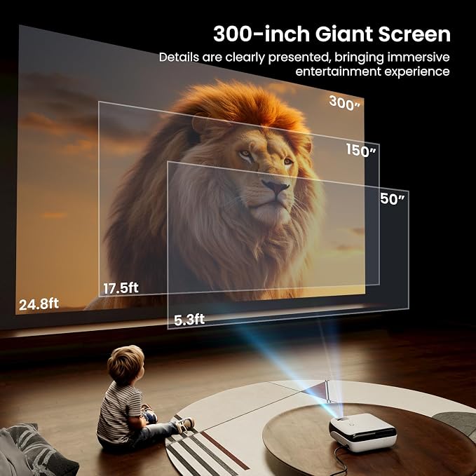 Official Licensed Google TV Smart Projector, HAPPRUN 4K UHD Home Theater - Image 8