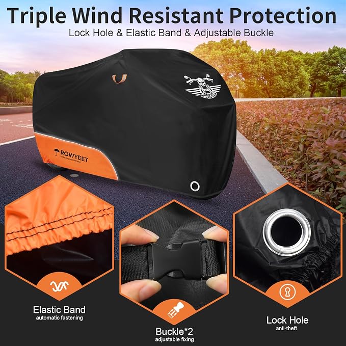 Motorcycle Cover Waterproof Outdoor Storage - Image 5