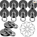 MIKEDE Strong Magnetic Hooks, 150LB Neodymium Black Magnets Heavy Duty by MIKEDE