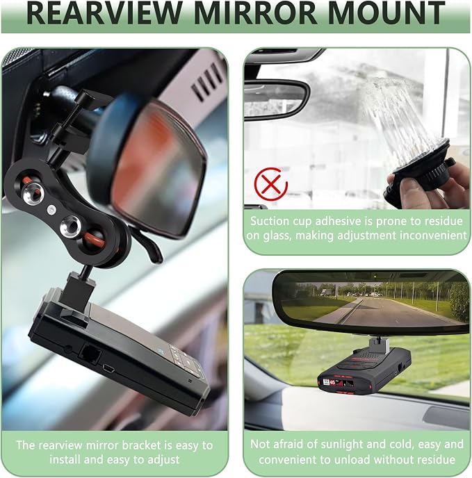 Radar Mount Mirror Mount Bracket，Aluminum Radar Detector Mount - Image 5