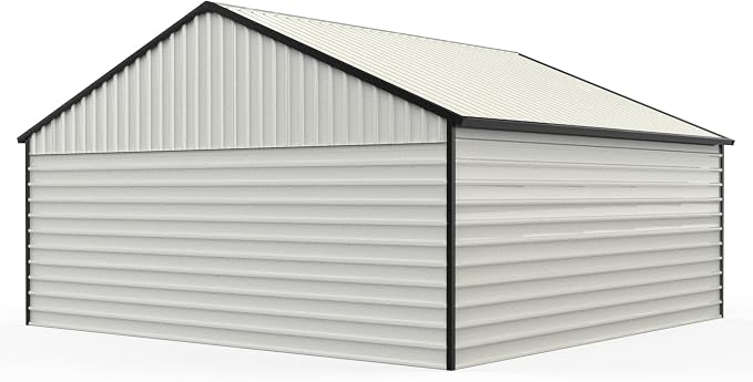 23 x 22 Metal Shed, Metal Garage Building - Image 9