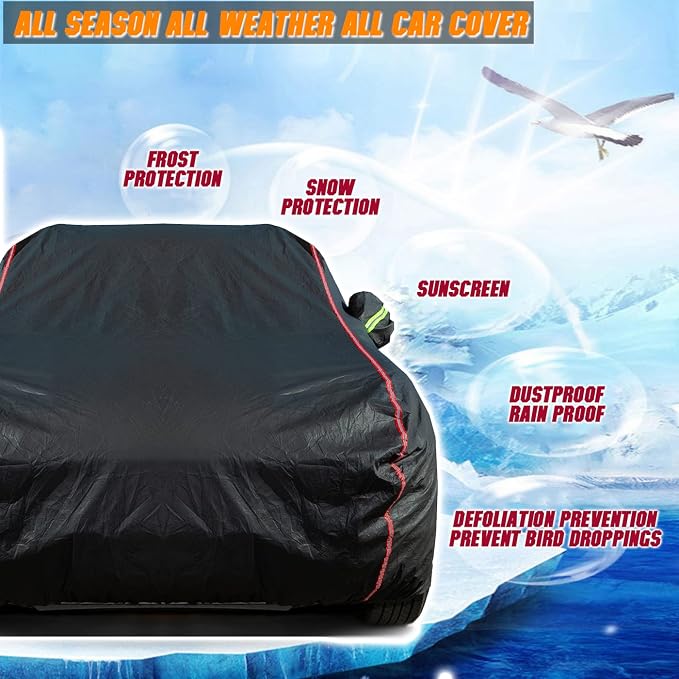 Breathable New Material, Waterproof Car Cover, Locks and Zipper Doors, - Image 7