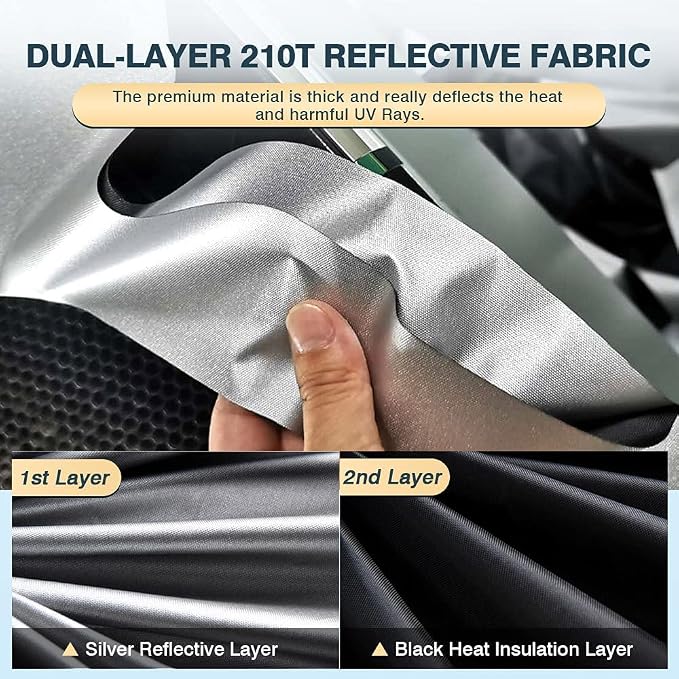 Cartist Custom Fit for Windshield Sunshade 2015-2022 GMC Canyon Sun Shade - Image 6