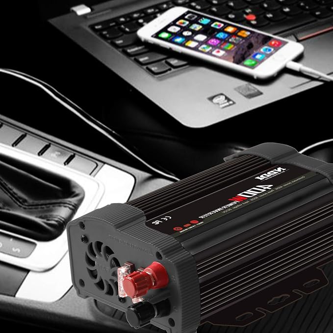 400W Car Power Inverter, DC 12V to 110V AC Converter - Image 7