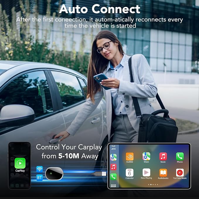 Wireless CarPlay Adapter for Apple iPhone, 2025 Upgraded Converts Wired to - Image 7