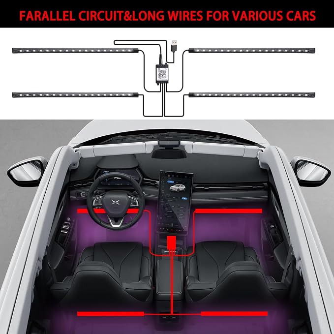 Smart USB Interior Car LED Strip Light - Image 5