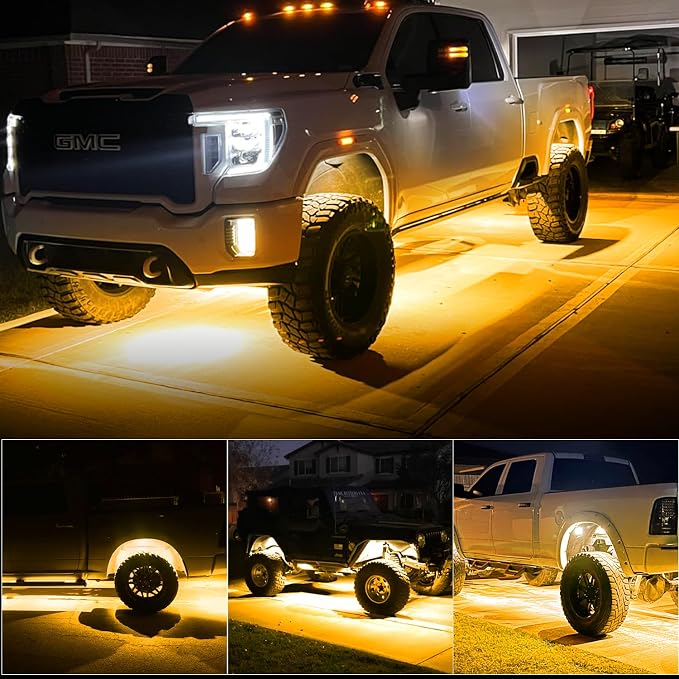 Nicoko 4Pods Pure Yellow 72 LEDs SMD Chips 72w High Power Rock Lights Super - Image 6