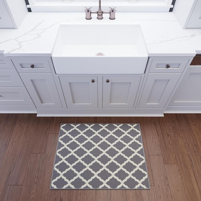 Ottomanson Rugs for Entryway 2'3" x 3' Non Slip Trellis Small Area Rugs Durable - Image 9
