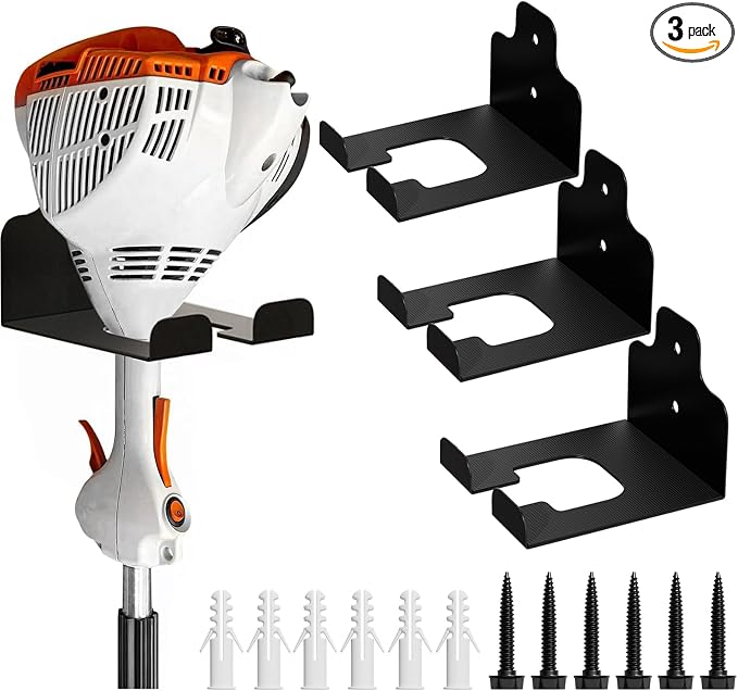 Garage Organizer Trimmer Rack, Garden Power Tool Hanger Weed Whackers Holder by JNIHEEPHOUSEWARE