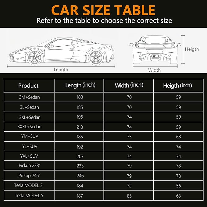 Car Cover Waterproof All Weather, 6 Layers Car Covers - Image 5