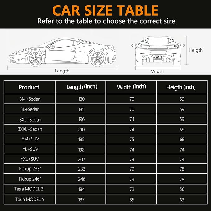 Car Cover Waterproof All Weather, 6 Layers Car Covers - Image 5