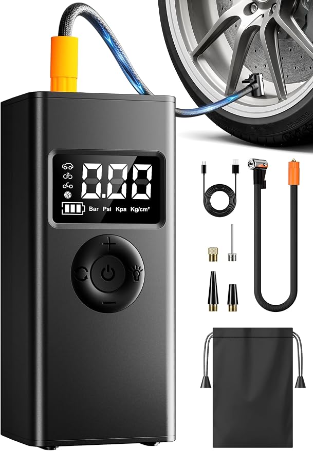 Tire Inflator Portable Air Compressor, 160PSI Air Pump by Cakur