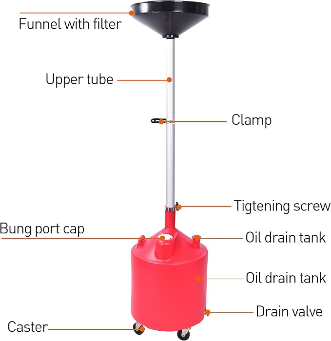 PONO Portable Waste Oil Drain Tank 18 Gallon - Image 3