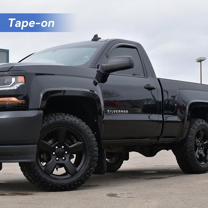 Window Visors Rain Guards for 2014-2018 Chevy Silverado/GMC Sierra 1500 Regular - Image 3