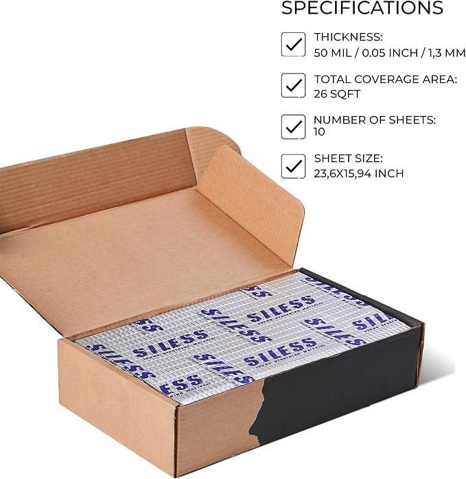 Siless 50 mil 26 sqft Car Sound Deadening mat - Image 3