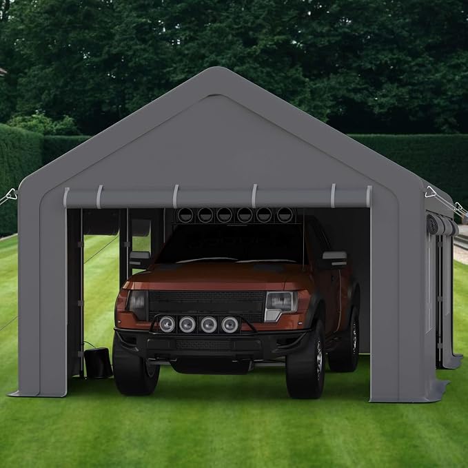 12x20ft Carport Heavy Duty, Portable Garage by GarveeLife