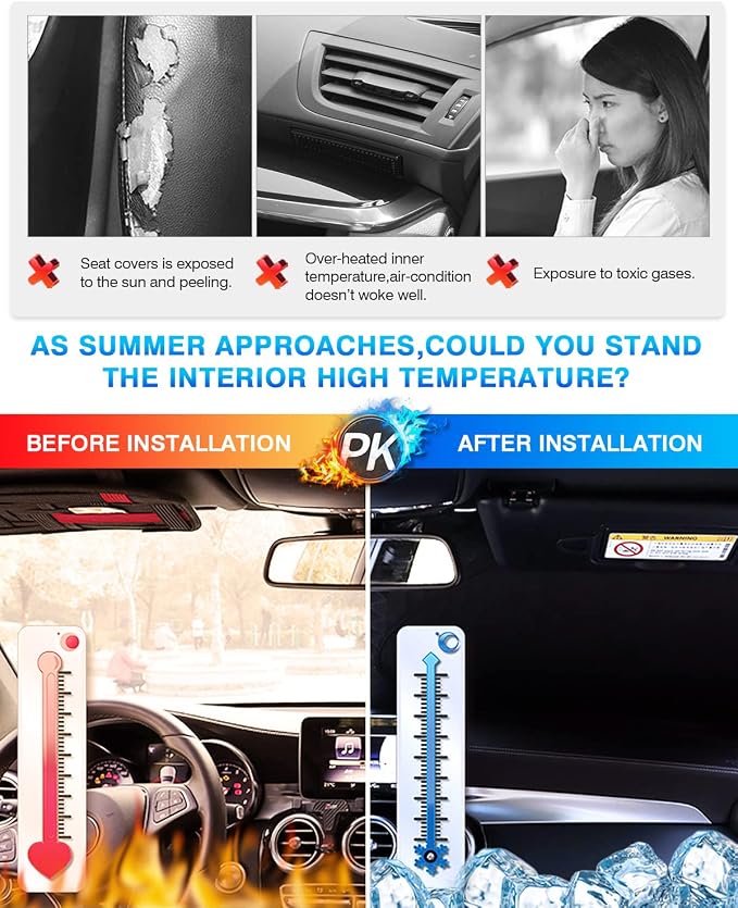 KUST Windshield Sun Shade for Mercedes-Benz S-Class 2015-2021 Window Shade Sun - Image 7
