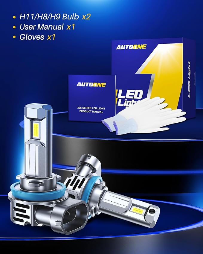 AUTOONE H11/H9 Bulb, H11 Fog Lights, 34000LM - Image 7