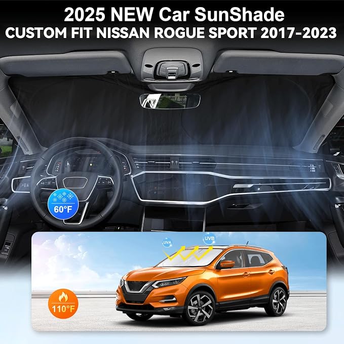 Custom Fit Rogue Sport Windshield Sunshade - Image 4