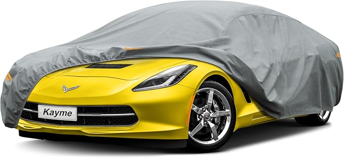 Kayme Heavy Duty Car Cover Waterproof All Weather, Full Exterior Covers Sun by kayme