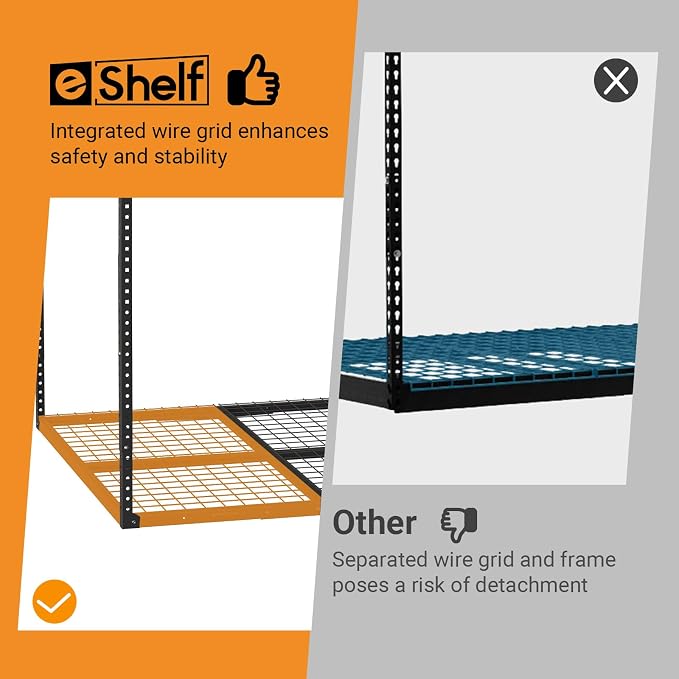 3x6ft Overhead Garage Storage Rack, Heavy Duty Metal Ceiling Shelf, 450lbs - Image 4