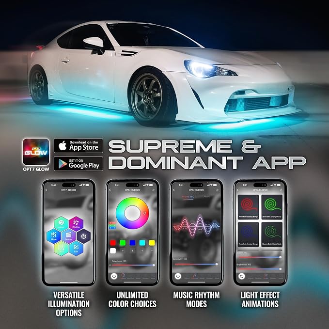 OPT7 Aura Flexible Underglow Car Lights - Image 3