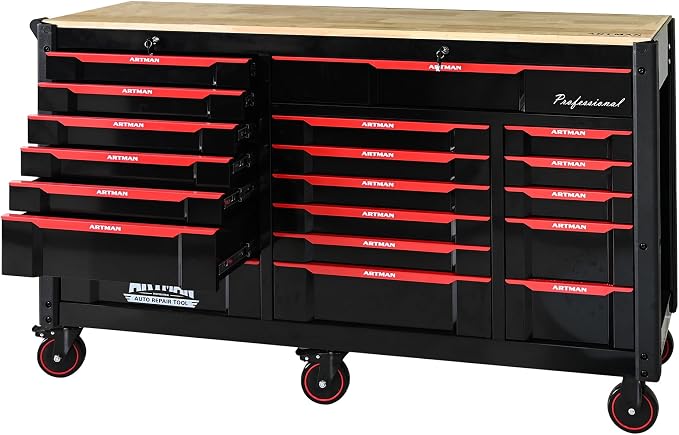 66-Inch Rolling Tool Chest and Workbench - Image 4