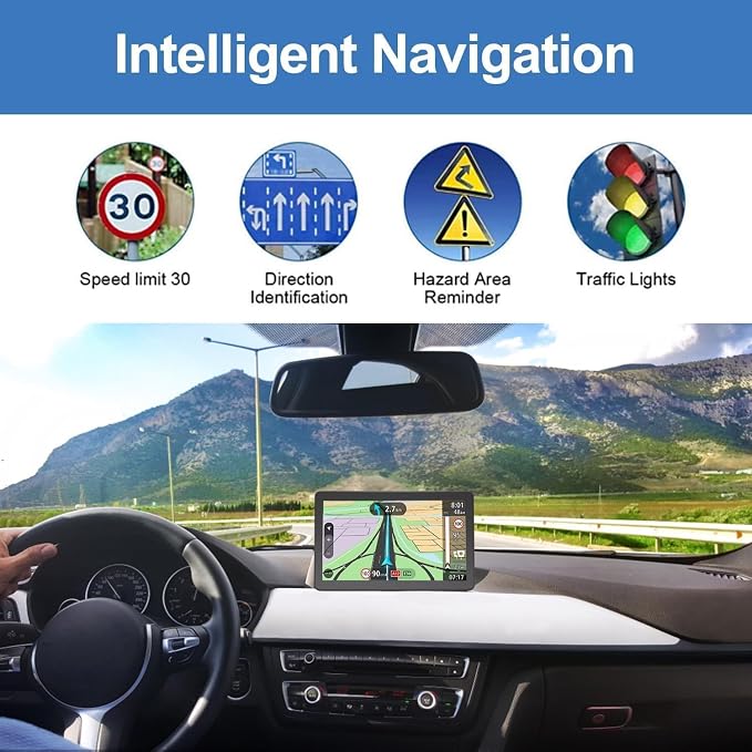 GPS Navigator for Car Truck RV, Latest 2025 Map, 9 inch Touch Screen Real Voice - Image 4