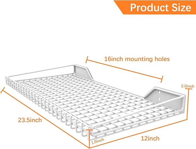 WALMANN 2 Pack Garage Wall Shelf, 23.5" x 12" Wall Mounted Storage Shelves - Image 3