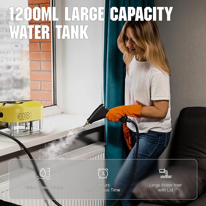 Handheld Steam Cleaner for Home＆Kitchen, 212°F High Temperature, 1200ML Tank - Image 6