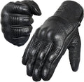 Leather Motorcycle Gloves for Men and Women | Touchscreen | Full Finger | by SATHIND