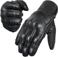 Leather Motorcycle Gloves for Men and Women | Touchscreen | Full Finger | by SATHIND