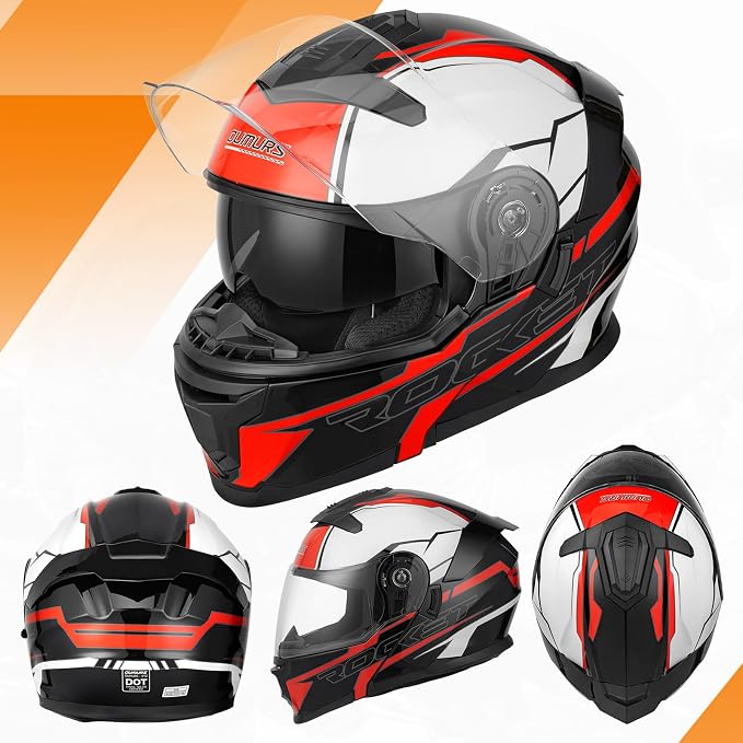 Modular Motorcycle Helmets Full Face Flip up Street Bike Motorcycle Helmet - Image 2