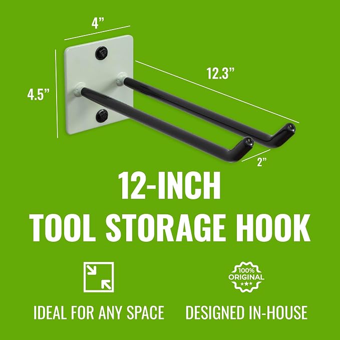 StoreYourBoard Tool Organizer Hook, Wall Mount Garage Storage, Tool Storage - Image 3