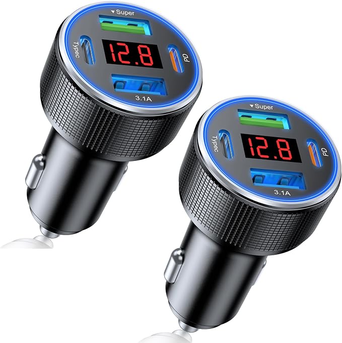 USB C Car Charger, Car Accessories by AGEK