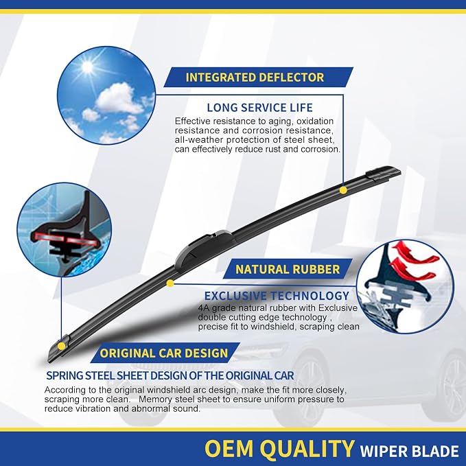 3 wipers Replacement For 2007 2008 2009 2010 2011 2012 Mazda CX-7 2016 2017 - Image 4