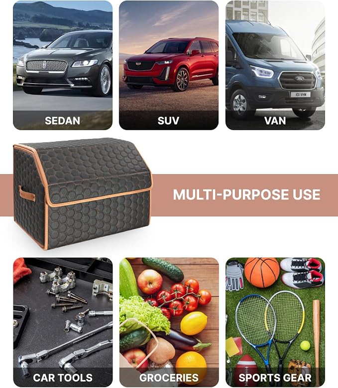 Sedan Trunk Organizer 17.7" Storage Tote - Image 6