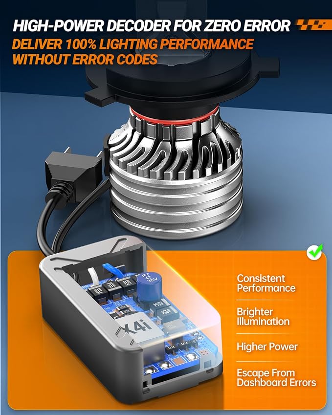 SEALIGHT X4I H4/9003/HB2 Bulbs, H4 Fog Bulb, - Image 7