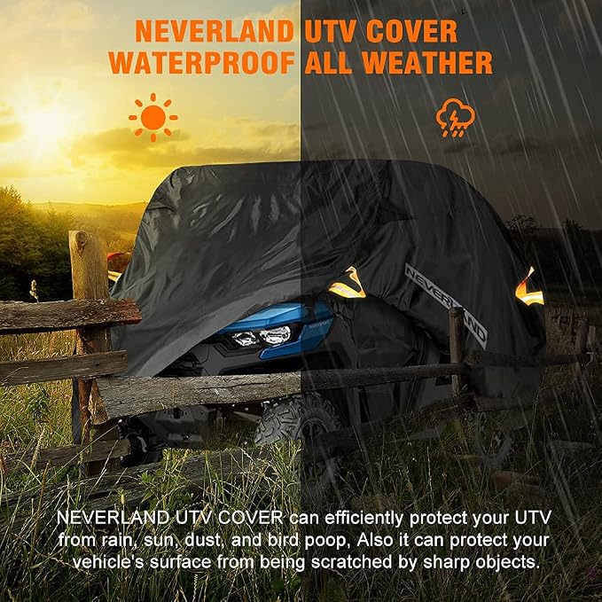 NEVERLAND UTV Cover, All-Weather Protection Side by Side Cover 2-3 Passenger - Image 3