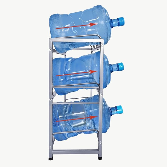 5 Gallon Water Jug Holder 9 Jugs Capacity, Newly Upgraded 3-Tier Heavy Duty - Image 4
