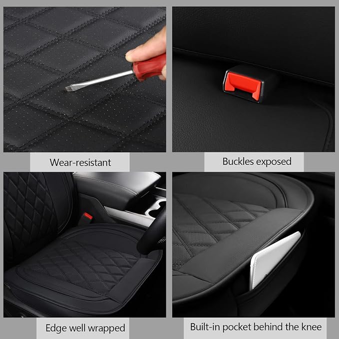 MIROZO 2PCS Front Seat Covers for Dodge Ram, Waterproof Truck Seat Cover - Image 5