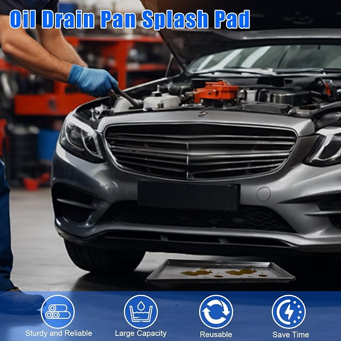 3 Pack Extra Large Oil Drip Pan, 35.4 x 24 x 1.6 in Oil Change Drain Pan - Image 4