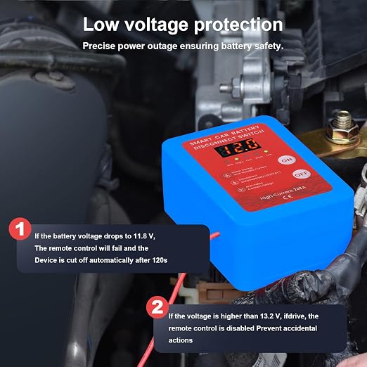 Kill Switch for Car-Remote Battery Disconnect Switch 12V, Upgrade Smart Voltage - Image 4